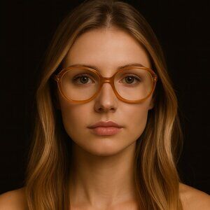 Christian Dior 2035 - 10 Eyeglasses Yellow Round Full Rim Frames 54-14-130